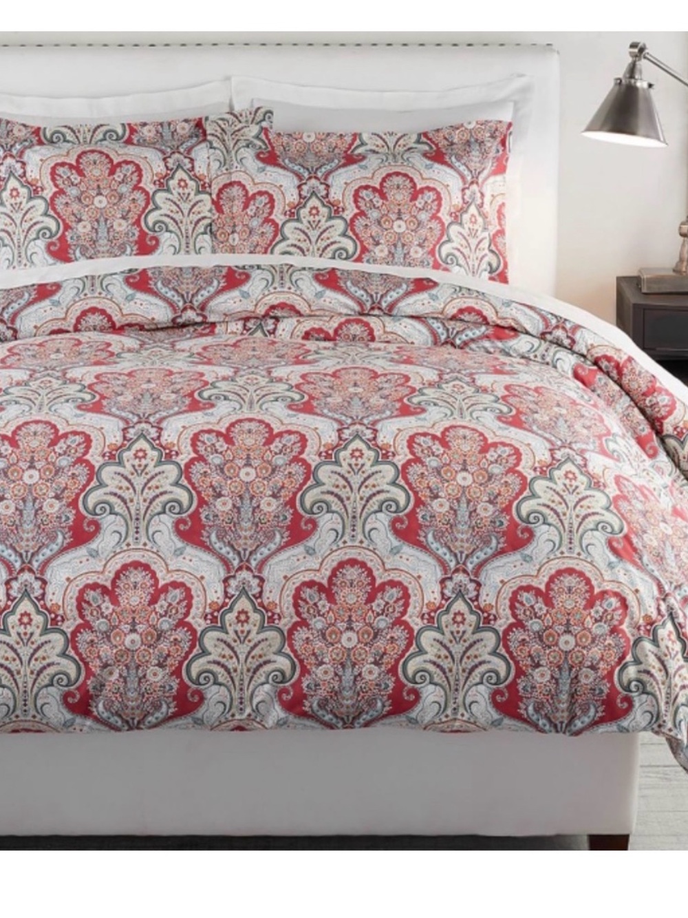 Pottery Barn Jordana Paisley Percale Duvet Cover King